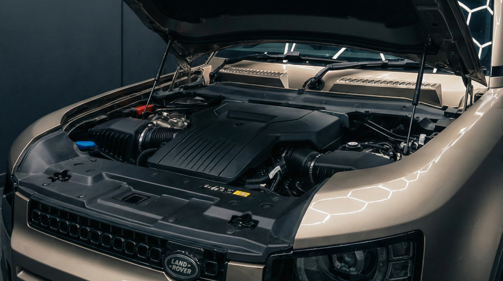 ランドローバー｜ディフェンダー｜エンジンルーム｜コーティング｜京都