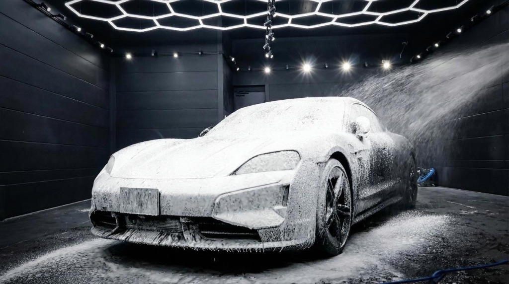 ポルシェ｜タイカン｜純水洗車｜コーティング｜京都