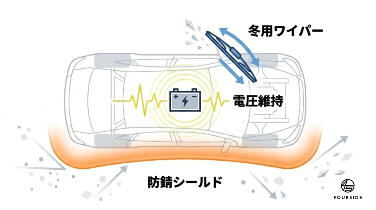 亀岡市の冬に備える!凍結対策とスタッドレスタイヤ整備|京都