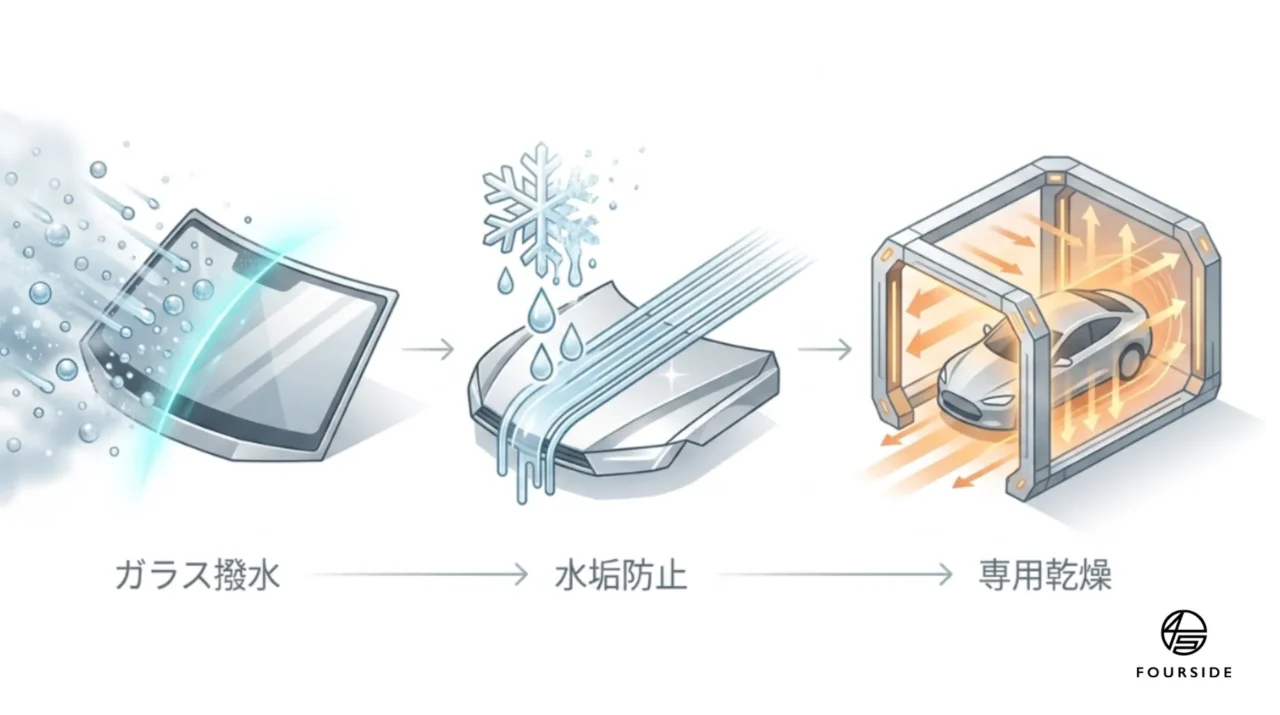 亀岡の冬をボディーコーティングで乗り越える|凍結防止剤・霧・雪解けへの本格対策|京都